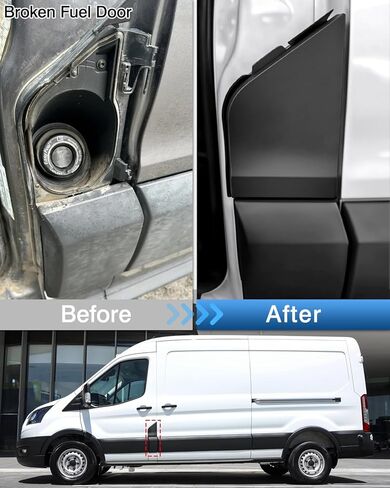 Fuel Filler Door Assembly, Car Fuel Filler Door Housing Pocket Hinge With Cover CK4Z-5427936-A Compatible with Ford Transit 350HD 2014-2023, 1 pc (Glossy White) in Saudi Arabia