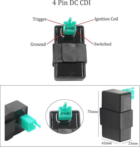 4 Pin DC CDI Box for ATV Buggy Quad Pit Dirt PRO Trail Bike Go Kart 50cc 70cc 90cc 110cc 125cc 150cc 200cc in Saudi Arabia