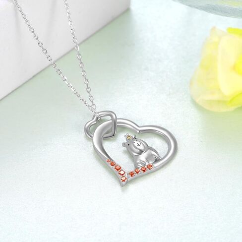 Yorionke Capybara Necklace 925 Sterling Silver Capybara Pendant Necklace Animal Jewelry Gift for Girls Women Capybara Lovers in Kuwait