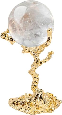 AHANDMAKER Crystal Ball Stand, Tree Shape Sphere Display Holder for 40 to 60mm Crystal Balls Metal Globe Stone Stands for Displaying Glass Balls Natural Rocks Marbles Home Decoration, Platinum in Saudi Arabia