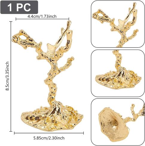 AHANDMAKER Crystal Ball Stand, Tree Shape Sphere Display Holder for 40 to 60mm Crystal Balls Metal Globe Stone Stands for Displaying Glass Balls Natural Rocks Marbles Home Decoration, Platinum in Saudi Arabia