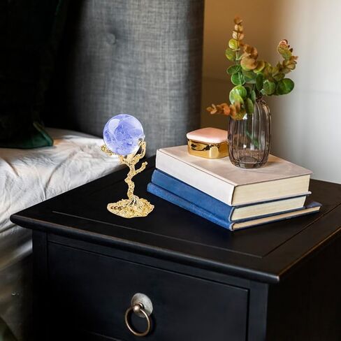 AHANDMAKER Crystal Ball Stand, Tree Shape Sphere Display Holder for 40 to 60mm Crystal Balls Metal Globe Stone Stands for Displaying Glass Balls Natural Rocks Marbles Home Decoration, Platinum in Saudi Arabia