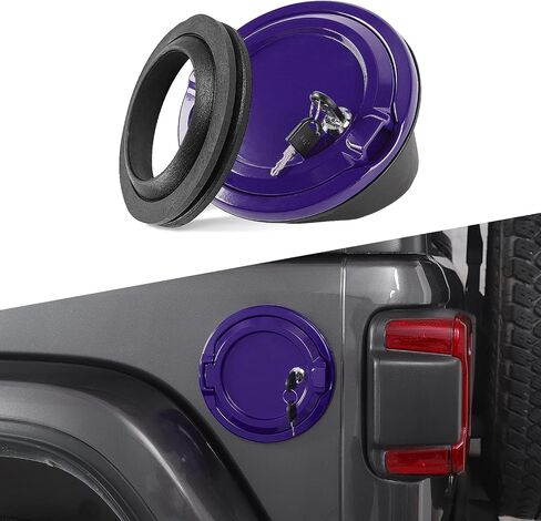 JeCar Locking Fuel Filler Cover Gas Tank Door Aluminum Alloy Exterior Accessories Compatible with Jeep Wrangler JL & Unlimited 2018-2024, Red in Saudi Arabia