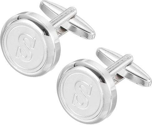 uxcell Mens Classic Initial Cuff Links, Copper Cufflinks for Men A-Z Alphabet Letter Tuxedo Shirts Cufflinks with Gift Box for Casual to Formal Business, Wedding Husband in Saudi Arabia