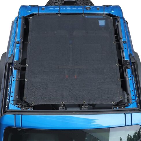 Hoolcar Front Top Sunshade Mesh Bikini Top Roof Sun Shade- Blocks UV, Wind, Noise- Insulation Mesh Compatible with 2021-2022 Ford Bronco in Saudi Arabia