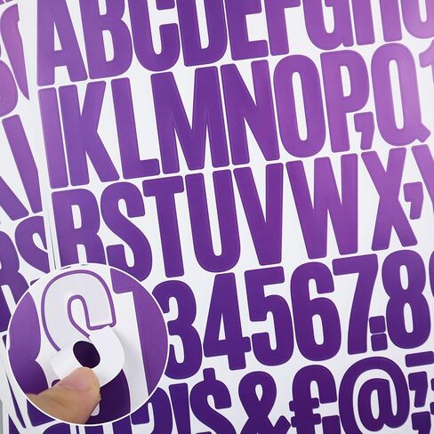 8 Sheets Letter Number Stickers, 2 Inch Vinyl Alphabet Stickers, Self-Adhesive Punctuation Letter Number Stickers for Mailbox, Scrapbooking, Decoration, Craft, Arts, DIY, Decor- White in Saudi Arabia