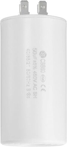 uxcell CBB60 Run Capacitor 16uF 450V AC Double Insert 50/60Hz Cylinder 72x40mm White for Air Compressor Water Pump Motor in Saudi Arabia