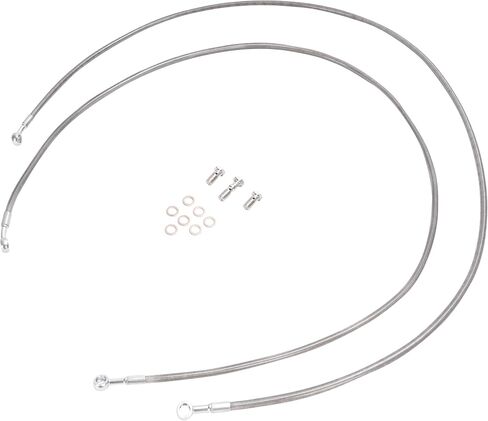 Front Brake Lines Compatible with Yamaha 1989-2006 Blaster 200 YFS200/YFS200SE Special Edition 10.63"L x 7.87"W Silvery Front Brake Lines Cable Stainless Steel Brake Cables in Kuwait