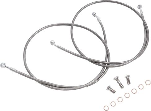 Front Brake Lines Compatible with Yamaha 1989-2006 Blaster 200 YFS200/YFS200SE Special Edition 10.63"L x 7.87"W Silvery Front Brake Lines Cable Stainless Steel Brake Cables in Kuwait