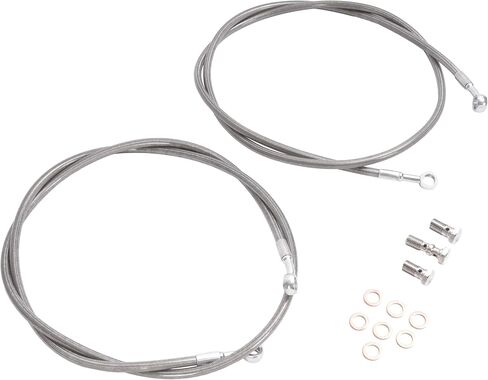 Front Brake Lines Compatible with Yamaha 1989-2006 Blaster 200 YFS200/YFS200SE Special Edition 10.63"L x 7.87"W Silvery Front Brake Lines Cable Stainless Steel Brake Cables in Kuwait