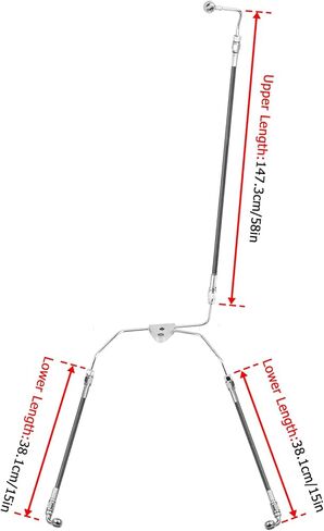Mofun 76.7" Extended Length ABS Hydraulic Front Brake Line Compatible with Harley Touring Street Glide Electra Road Glide Road King 2009-2013, Chrome in Saudi Arabia