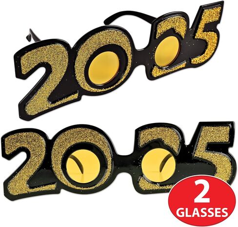 Beistle womens 2 Piece Glittered Plastic 2025 Eyeglasses, in Saudi Arabia