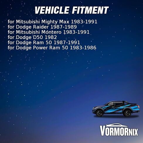 مجموعة عمود ذراع التحكم في التعليق العلوي الأمامي ل Dodge D50 Power Raider RAM 50 1982 1983 1984 1985 1986 1987-1991 لـ Mitsubishi Mighty Max 1983-1991 استبدال MB109539 1 X in Saudi Arabia