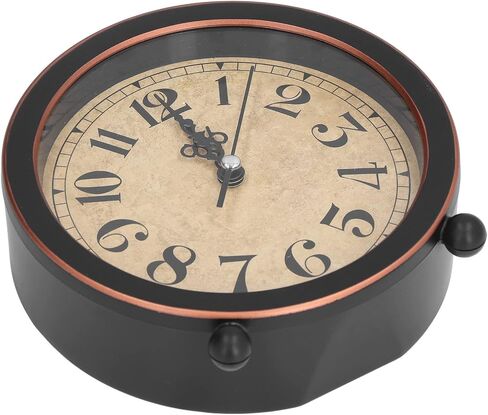 Desk Clock, Retro Style Easy Identification Silent Ticking Desk Clock Ornament Portable Small High Accuracy Battery Alarm Clock for Home Office School in Saudi Arabia