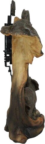 Ebros Wild Safari African Elephant Fame و Calf Family Table Clock with Pendulum Elephants by Savannah Forest Jungle Habitat Clocks Scwings تمثال in Saudi Arabia
