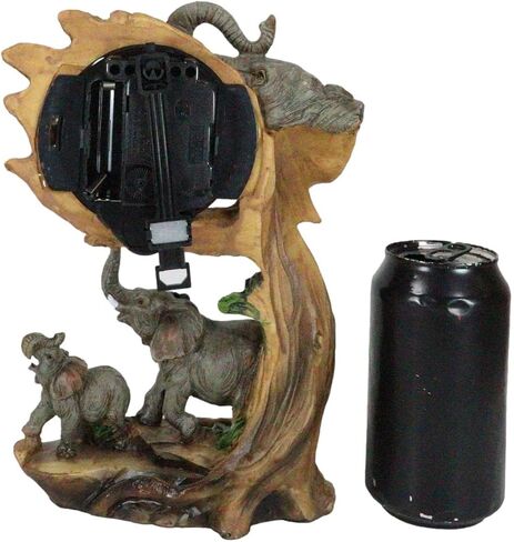 Ebros Wild Safari African Elephant Fame و Calf Family Table Clock with Pendulum Elephants by Savannah Forest Jungle Habitat Clocks Scwings تمثال in Saudi Arabia