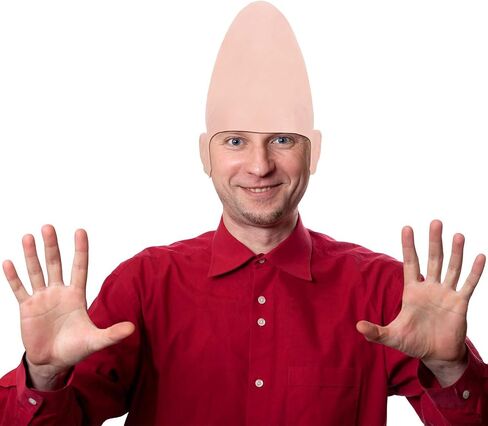 Halloween Alien Wig Cone Bald Head Hairless Fake Skull Cone Hat Conehead Wig Cap Egg Shaped Eggs for Halloween Movie Cosplay Party Adult Men Women Dress Up Outfit in Saudi Arabia