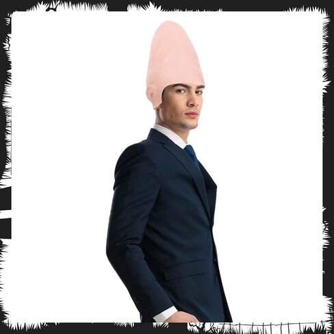 Halloween Alien Wig Cone Bald Head Hairless Fake Skull Cone Hat Conehead Wig Cap Egg Shaped Eggs for Halloween Movie Cosplay Party Adult Men Women Dress Up Outfit in Saudi Arabia