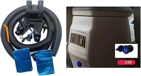 Compatible for Toyota corolla 2014-2018 A/C air conditioning Rear outlet Panel USB charger Pipe duct Rear air outlet modified(B-White KIT) in Saudi Arabia