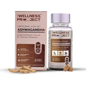مشروع العافية (TWP Liposomal KSM-66® Ashwagandha 600mg (استخراج الجذر فقط)-إمدادات شهرين | يدعم الهدوء والطاقة والاسترخاء | يأتي مع شهادة التحليل | 60 قرصًا (حزمة 3) in Kuwait