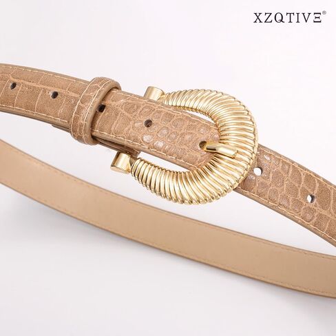 أحزمة التمساح XZQTIVE للنساء من الجلد الاصطناعي مع أحزمة الخصر الإبزيم بالذهن للذهن للجبن الجينز بانت لباس غير رسمي in Saudi Arabia
