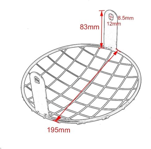 Headlamp Cover Protector 7 Inch Motorcycle Universal Headlight Protector Grill Light Lamp Cover for Har&Ley for Duc&ati Chopper for Yam&aha in Saudi Arabia