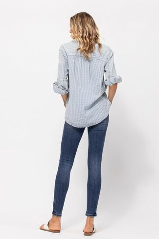 Judy Blue Classic Mid Rise Skinny Jeans for Women Handsand Comfortable Cotton Denim Pants-82252 in Saudi Arabia