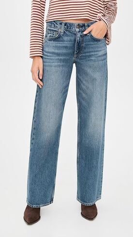 rag & bone Women's Saige Low Rise Full Relaxed Straight Jeans in Saudi Arabia