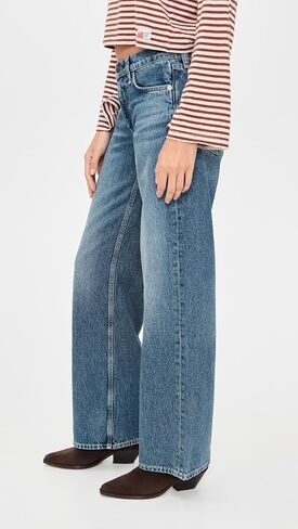 rag & bone Women's Saige Low Rise Full Relaxed Straight Jeans in Saudi Arabia