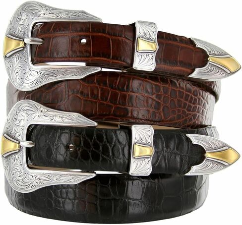 S5553 Genuine Full-Grain Cowhide Leather Dress Belt 1-1/8"(30mm) taper down to 1"(25mm) wide in Saudi Arabia