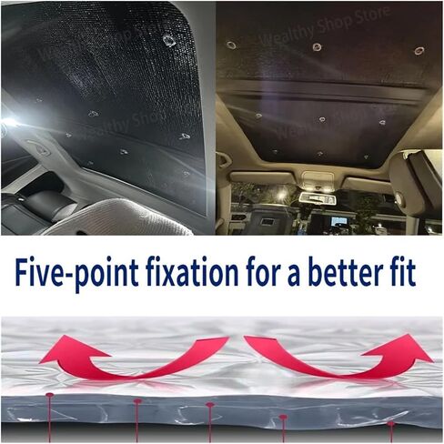 تغطية ظلال شمس السيارة مناسبة لـ VW Fit for VW Fit for Tiguan 5n 2009 ~ 2016 2014 Sunrack Sunshade Heat Assoles Assostories Shade Snroof Shade (Black) in Kuwait