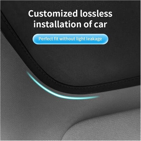Car Ice Cloth Buckle Sunshade ملاءمة لنموذج Tesla Y Juniper 2025 Sun Roof Sunshade الأمامي الخلفي السقف السقف الداخلي الظل السقف (اللون الأسود) in Kuwait