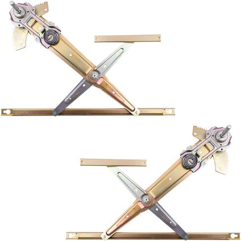 Brock Replacement Pair Set Front Manual Window Lift Regulators Compatible with 92-95 Civic Coupe & Hatchback 72250-SR3-003 72210-SR3-003 in Saudi Arabia
