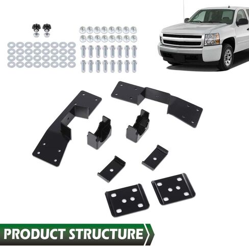 Grand Orange 6 "محور خلفي خفض الإطار Cotch & Flip Kit ، Fit Chevy Silverado 1500 1999-2006 ، Fit GMC Sierra 1500 Pickup 1999-2007 ، Steel W/Mounting Hardware in Saudi Arabia