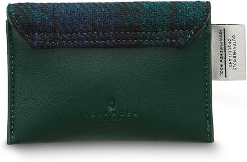 Islander The Card Wallet - مصنوعة من Microfibre Leather & Harris Tweed ، 4.33 'L x 2.75' (Watch Black) in Saudi Arabia
