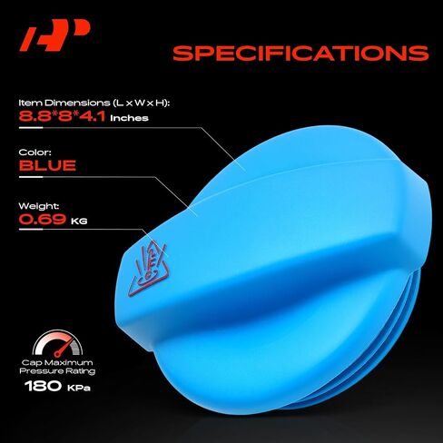 A-Premium Coolant Reservoir Expansion Tank Cap Compatible with Audi A4 2002-2006, A6 2002-2004/2006-2011, A4 A6 A7 A8 Quattro, Allroad Quattro, S4, S6, S8 in Saudi Arabia
