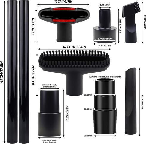 4PCS Vacuum Hose Adapter Kit Attachment Adapter Pool Supply 1 1/2'' to 1 3/8'' to 1 1/4'' 1''to 1 1/8'' to 1 3/8" Connector Attachments Reducer from 25/30/34 to 42 mm for Wet Dry Shop Cleaner in Saudi Arabia