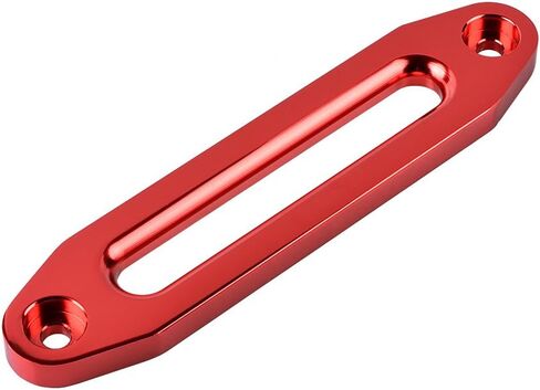 95 feet x 3/8 inch Black Synthetic Winch Rope with Red Hook and 10 inch Anodized Red Hawse Fairlead for Recovery Truck ATV UTV in Kuwait