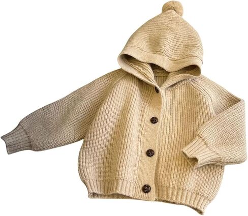 Knitted Hoodies for Teen Girls Button Down Sweaters Kids Cute Casual Comfy Cardigan Coat Fall Winter Aesthetic Warm Clothes in Saudi Arabia