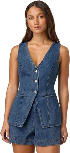 MINTLIMIT Women's Denim 2 Piece Set Casual 2025 Business Sleeveless Jean Blazer Vest Tops and Shorts Outfit Tracksuits in Saudi Arabia