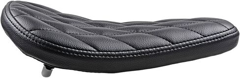 Motorcycle 3" Synthetic Leather Diamond Solo Seat w/Springs + Sliding T-Bar + Swivel Bracket Mounting Kit in Saudi Arabia