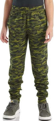 Carhartt Youth Kid's CK8446 Logo Fleece Camo Sweatpant - Boys, Green Camo Print - Large (14/16) in Saudi Arabia