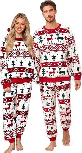 Family Christmas Pajamas Matching Sets Xmas Pjs Sets Holiday Sleepwear Outfits Families Jammies for Adult Women Mens in Kuwait