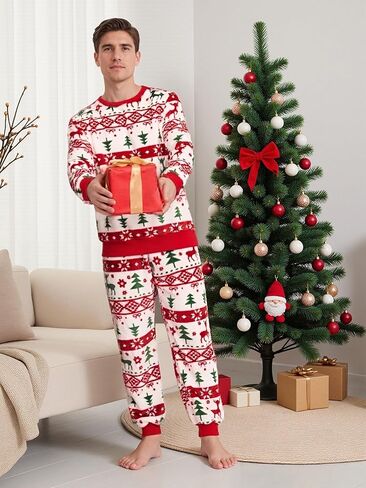 Family Christmas Pajamas Matching Sets Xmas Pjs Sets Holiday Sleepwear Outfits Families Jammies for Adult Women Mens in Kuwait