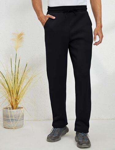 Gihuo 2 Pack Mens Fleece Lined Sweatpants–Warm Thick Mens Sweatpants with Pockets, Winter Pants for Men, Jogger Workout in Saudi Arabia