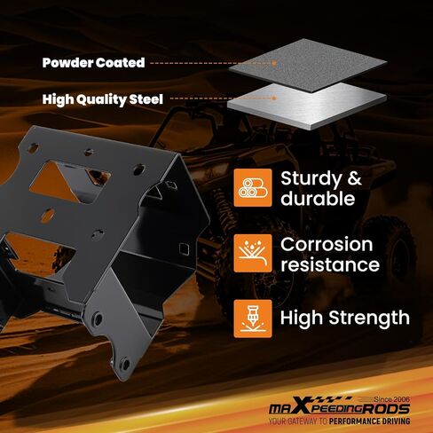 maXpeedingrods Winch Mount Plate for Polaris Sportsman 400 450 500 550 570 800 850 2011-2024, Towing Winch Mounts Bracket in Kuwait