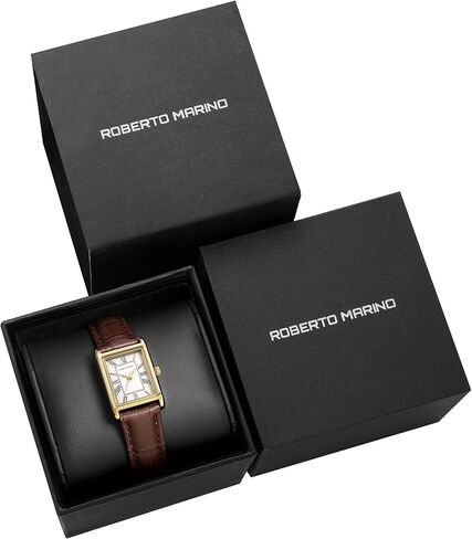 Roberto Marino RM1702 Women’s Watch - الكوارتز الياباني ، حزام جلدي ، 3 أجهزة الصراف الآلي مقاومة للماء ، أسلوب فستان عتيق in Kuwait