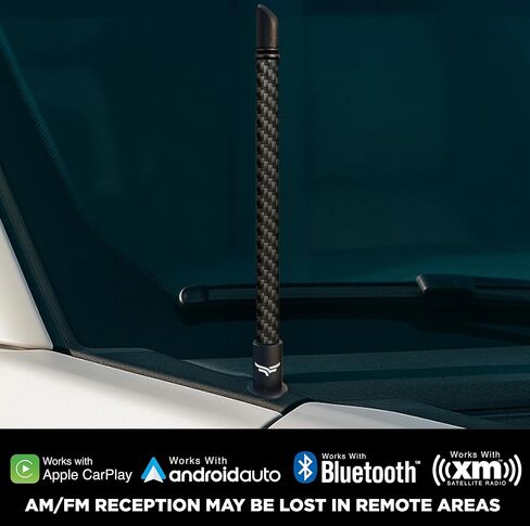 EcoAuto Truck Antenna for All Chevy & GMC Truck Model Years - Chevy Silverado 1500 Accessories (2014+) - Car Wash Safe Antenna for Truck - Chevy Colorado Accessories for Men - (12 Inch) in Saudi Arabia