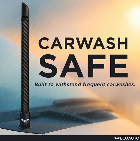 EcoAuto Truck Antenna for All Chevy & GMC Truck Model Years - Chevy Silverado 1500 Accessories (2014+) - Car Wash Safe Antenna for Truck - Chevy Colorado Accessories for Men - (12 Inch) in Saudi Arabia