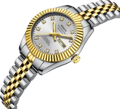NIBOSI Watches for Women Analog Quartz Stainless Steel Dial with Day Date Luminous Waterproof Dainty Classic Luxury Diamond Elegant Dress Women's Watch for Small Wrists in Kuwait
